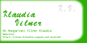 klaudia vilner business card